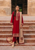 3 Piece Unstitched Heavy Embroidered Dhanak Suit ( Embroidered Dhanak Wool Shawl )