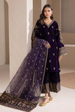 3 Piece Unstitched Heavy Embroidered Velvet Suit ( Full Embroidered Organza Dupatta )