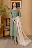 3 Piece Unstitched Heavy Embroidered Dhanak Suit ( Embroidered Dhanak Shawl )