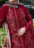 3 Piece Unstitched Heavy Embroidered Dhanak Suit ( Printed Woolen Shawl )