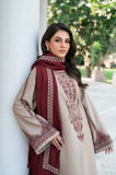 3 Piece Unstitched Heavy Embroidered Dhanak Suit ( Embroidered Dhanak Wool Shawl )