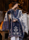 3 Piece Unstitched Heavy Embroidered Dhanak Suit ( Printed Woolen Shawl )