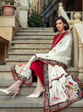 3 Piece Unstitched Heavy Embroidered Dhanak Suit ( Four Sided Embroidered Dhanak Shawl )
