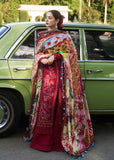 3 Piece Unstitched Heavy Embroidered Dhanak Suit ( Printed Woolen Shawl )