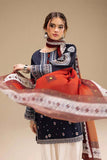 3 Piece Unstitched Heavy Embroidered Dhanak Suit ( Printed Woolen Shawl )