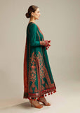 3 Piece Unstitched Heavy Embroidered Dhanak Suit ( Printed Woolen Shawl )