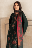 3 Piece Unstitched Heavy Embroidered Dhanak Suit ( Printed Woolen Shawl )