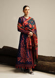 3 Piece Unstitched Heavy Embroidered Dhanak Suit ( Printed Woolen Shawl )