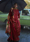 3 Piece Unstitched Heavy Embroidered Dhanak Suit ( Printed Woolen Shawl )