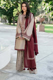 3 Piece Unstitched Heavy Embroidered Dhanak Suit ( Embroidered Dhanak Wool Shawl )