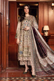 3 Piece Unstitched Heavy Embroidered Dhanak Suit ( Printed Woolen Shawl )
