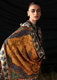 3 Piece Unstitched Heavy Embroidered Dhanak Suit ( Printed Woolen Shawl )
