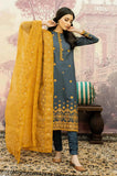 3 Piece Unstitched Heavy Embroidered Lawn Suit ( Full Embroidered Organza Dupatta )