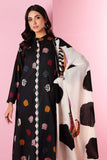 3 Piece Unstitched Embroidered Dhanak Suit ( Woolen Printed Shawl )