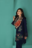 3 Piece Unstitched Heavy Embroidered Dhanak Suit ( Printed Woolen Dupatta )