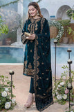 3 Piece Unstitched Heavy Embroidered Velvet Suit ( Heavy Embroidered Velvet Shawl )