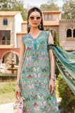 3 Piece Unstitched Embroidered Lawn Suit ( Digital Printed Bamber Chiffon Dupatta )